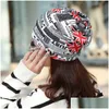 Beanie/Skull Caps Spring Autumn Skl Hatts Classic Flag Print Casual Solid Color Cotton Woman Hat Women Men Bonnet Beanie Cap Drop de Dhuc7