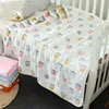 Blankets Swaddling 6 Layers Gauze Blanket Cartoon Baby Receiving 110x110cm Cotton born Swaddle Wrap Quilt Kids Bath Towel Bedding 230724