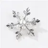 Broches Broches Bijoux De Mode Vintage Or Pins Autriche Cristaux Imitation Perle Fleur Broche Accessoires De Mariage Drop Delivery Dhhsp