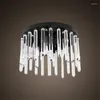 Ceiling Lights American Retro Round Crystal Pendant Study Room Bedroom Modern Living Restaurant Lamps Lighting