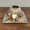 Kandelaars Rustieke Houder Elegante Centerpieces Voor Tafels Vintage Moderne Decoratieve Hout Bolvormige Thee