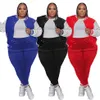 Designer Plus taille Survêtements Femmes Deux Pièces Ensemble Automne Hiver À Manches Longues Tenues 4XL 5XL Baseball Uniforme Veste Pantalon Survêtements Casual Sportswear Vêtements 8821