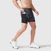 Shorts de course 2-en-1 Réfléchissant Hommes Séchage Rapide Pantalon De Survêtement Homme Gym Vêtements Football Football Maillots Cyclisme Basket Bas