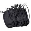 Black Sleep Eye Mask 4 Layers Travel Portable Shading Eye Mask 18.5 * 8.5CM