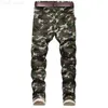 Hommes Jeans Ropa Hombre 2021 Hommes Camouflage Mode Slim Fit Homme Denim Pantalon Hip Hop Plus La Taille Maigre Mannen Homme Pantalon L230724