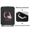 Bag delar Tillbehör Anpassat gratis namn Bagage Cover Elastic Resecase Protective Case Trolley 18 32 Inch Travel Dust 230724
