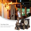 Table Clocks Desktop Toys Desk Clock Decor Train Head House Ornaments Bedroom Alarm Household Model