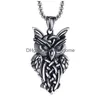 Pendant Necklaces Ethnic Indian Head Portrait Necklace Ancient Sier Stainless Steel For Women Men Hiphop Fine Fashion Jewelry Drop Del Dhsdd