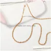 Glasögonkedjor Kvinnor Fashion Spectacle Chain Gold Sungasse Holder Halsband Eglasögonhållare Tillbehör Drop Leverans