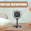 Microphones Costumes Old Microphone Model Music Prop Plastic Toys House Decorations Home Party Role Play Fake