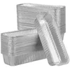 Recipientes para viagem 125/50/10 unidades Panelas de papel alumínio descartáveis Bandejas de alumínio Lata de alimentos para assar no forno Cozinhar