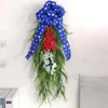 Decorative Flowers Independence Day Wreath Home Party Wedding Arch Decoration Red White And Blue Patriotic Artificial Flower Door Hanger