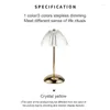 Lampes de table nordique cristal lampe rechargeable LED barre tactile Dimmable bureau salon chambre décor El chevet