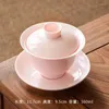 Tasses pétries à la main couvercle rose bol service à thé ménage porcelaine blanche tasse unique avec soucoupe