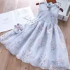 2023 filles robe une pièce robe chinoise Cheongsam enfants rétro gaze jupe bébé été jupe 12 + y enfants vêtements