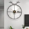 Relógios de parede Sala de estar Relógio digital de luxo Design moderno Nórdico Grande Cozinha Art Vintage Reloj Pared Home WWH30SX