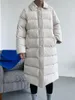 Parkas acolchoadas de algodão de peito único feminino com lapela longa feminina com cinto 2023 feminino casual quente outono inverno casacos soltos WP94