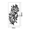 Temporary Tattoos 15Pcs Sexy Flower Temporary Tattoo Female Body Art Painting Arm Leg Tattoo Sticker Realistic Fake Black Rose Waterproof Tattoo x0724