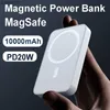 PD20W Magnetische Power Bank 10000 mAh Magsafing Snel Opladen Externe Batterij Voor Iphone 13 Draagbare Draadloze Oplader Voor Huawei l230619