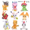 Aktionsspielfiguren 9-teiliges Set Digimon Adventure Tailmon Gomamon Patamon Gabumon Tentomon Palmon Piyomon Agumon Anime Modell Puppengeschenke 230724