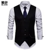 Mäns västar Fyra säsonger Casual Daily Chain Decorative Single Breasted Suit Vest for Man Navy Red Black Waistcoat