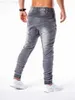 Men jeans mannelijke broek casual broek jogger ritssluiting met ritssluiting zakken fitness workout lopen skinny l230724