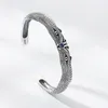 Bangle SO Taotie Bracciale da uomo con apertura regolabile Thai Silver Vintage Gioielli di moda personalizzati