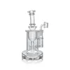 왁스 메이드 7.48 인치 황소 자리 인시 클러 Perc Heady Clear DAB RIG 흡연 액세서리 물 파이프 유리 봉 14mm 공동 유리 봉 그릇 미국 창고 소매 주문 무료 배송