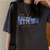 レディースTシャツの女性Tシャツ楽しいプリント半袖Tシャツの女性カジュアルルーズファッション女性ブラウスストリートウェアY2K服トップ230724