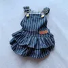 Hond Kleding Puppy Meisje Denim Kleding Zomer Jurk Voor Honden Kleding Chihuahua Kleine Rassen Van Poedel York Pommeren Huisdier Skirt187I