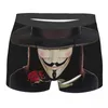 Underpants Knife And Rose Man's Boxer Briefs Underwear V For Vendetta Ivy Hammond Science Fiction Movie Breathable Sexy Shorts Gift Idea