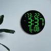 Wall Clocks Nordic Style Round Alarm Clock 10 Inch Wall-Mounted Large Screen Temperature/Humidity/Time/Week/Date Home Decor