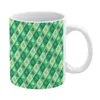 Tassen Happy Shamrock Mug Cartoon Leaf Print Ästhetische Keramik Kaffee Großhandel Tassen