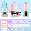 Inline Roller Skates LIKU Quad Roller Skates for Girl and Women with All Wheel Light Up Indoor/Outdoor Lace-Up Fun Illuminating Roller Skate for Kid HKD230720