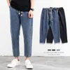 Pantalones de hombre Primavera Verano Jeans Algodón Denim Hip Hop Slack Bottom Joggers Streetwear Skinny Blue Hombre Harem Pantalones Hombres S3XL 230724