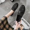 Sukienka butów dziewczęta tkanina butów Oxfords Buty mieszane mokasyny kobiety dzianiny buty płytkie poślizg na płaskich buty damskie rozmiar 34-44 L230724