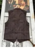 Mäns västar skräddare Brando J-139 American Retro Classic Herringbone Tweed 1840 S Work Waistcoat Slim Fit Vest Western Style