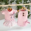 Milk Shake Powder Girls 'Vest and Dresses For Dogs Pet Clothing Pink Color Dress Dog Clothes Varor Katter Apparel276Z