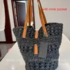 Borse da spiaggia di moda firmata Borsa a tracolla da donna Borse di design in paglia di personalità Borsa intrecciata in vera pelle da donna di alta qualità