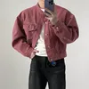 Män s jackor våren kort denim jacka män smal fit mode casual pocket mens streetwear koreansk hip hop bombare 230724
