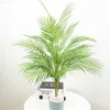 Objekt figurer 98 cm tropiska växter stora konstgjorda palmträd falska monstera plastblad hög gren för hem trädgård dekorera dekorativ blomma l230724