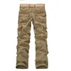 Men's Pants 4 Color 2023 Arrival Mens Fashion Military Multi Pocket Cargo Casual Straight Long Baggy Combat Trousers Large Size