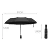 Umbrellas 8 Bones 3-folding Auto Sun UV Compact Waterproof Wind Resistant Umbrella For Women Men Black Glue Parasol Upf50