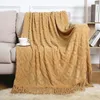 Blankets Tassel Sofa Blanket 127x172cm Plaid Soft Smooth Throw For Bed Cover Decorative Home Office Accessories