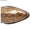 Stivali Stivali Stivali Retro Uomo Donna Stivali Golden Head Pelle di serpente Ecopelle Scarpe invernali Ricamati Stivali da cowboy occidentali Calzature unisex Taglia grande T230713 Z230724