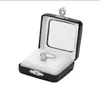 Partihandel svart pu läder diamantlåda högklassig pärla smycken display lådor Gem Stone Organizer Holder Gift Box JL1674