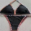 Bikini sexy petits seins rassemblant licou licou mode cordon haut de gamme broderie maillot de bain deux pièces