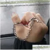 Band Ringe Retro Punk Hip Hop Kreuz Ring Finger Kette Einstellbare Zwei Link Schmuck Geschenk Herren Frauen Gothic Drop Lieferung dhxno