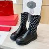 Nuevas botas negras de diseñador de marca superior para otoño e invierno, botas Martin, botas de manga larga, botas de cuero