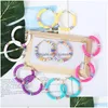 Hoop Huggie Bohemian Flat Round Polymer Clay Beads Flight Beads Women Circle Earrings Accout